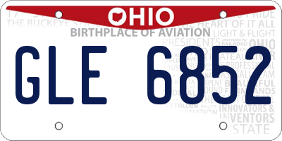 OH license plate GLE6852