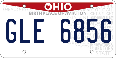 OH license plate GLE6856