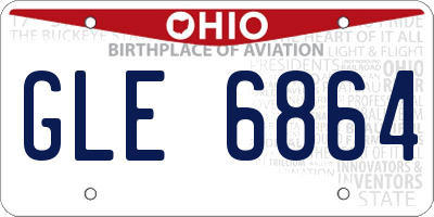 OH license plate GLE6864