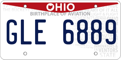 OH license plate GLE6889