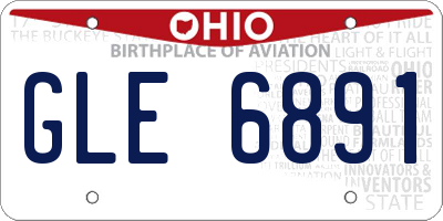 OH license plate GLE6891