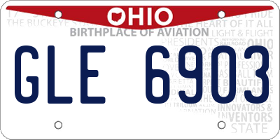 OH license plate GLE6903