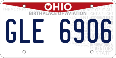 OH license plate GLE6906