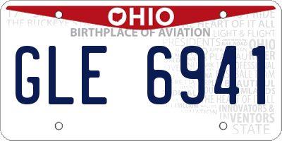 OH license plate GLE6941