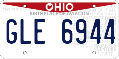 OH license plate GLE6944