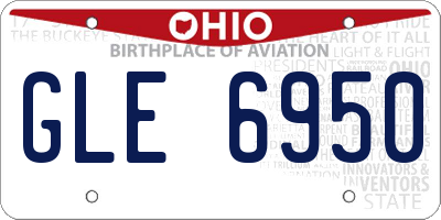 OH license plate GLE6950