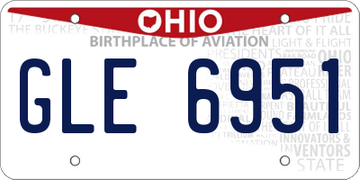 OH license plate GLE6951