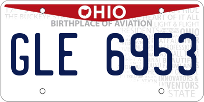 OH license plate GLE6953