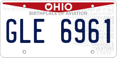 OH license plate GLE6961
