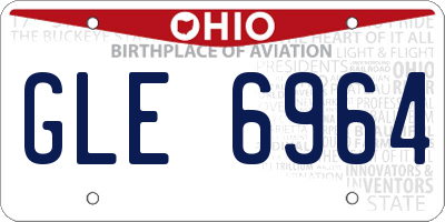 OH license plate GLE6964
