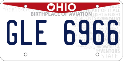 OH license plate GLE6966