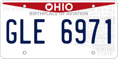 OH license plate GLE6971
