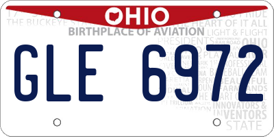 OH license plate GLE6972