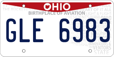 OH license plate GLE6983