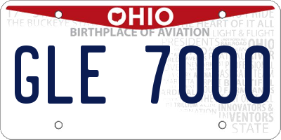 OH license plate GLE7000
