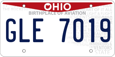OH license plate GLE7019