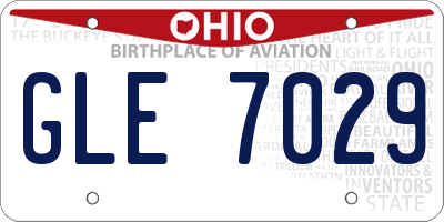 OH license plate GLE7029