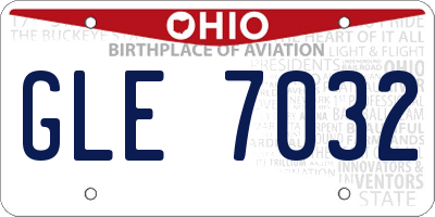 OH license plate GLE7032