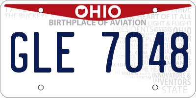 OH license plate GLE7048