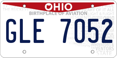 OH license plate GLE7052