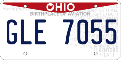 OH license plate GLE7055