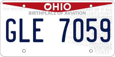 OH license plate GLE7059