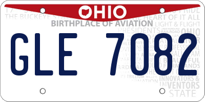 OH license plate GLE7082