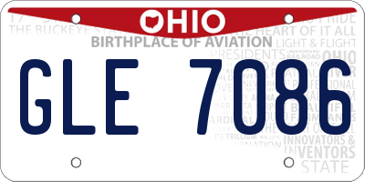 OH license plate GLE7086