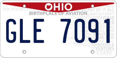 OH license plate GLE7091