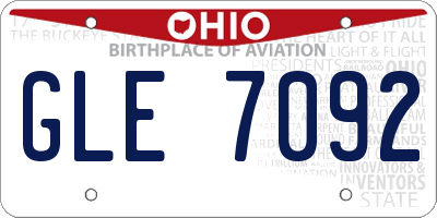 OH license plate GLE7092