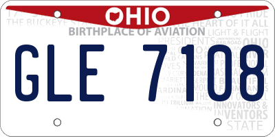 OH license plate GLE7108