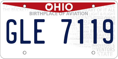 OH license plate GLE7119