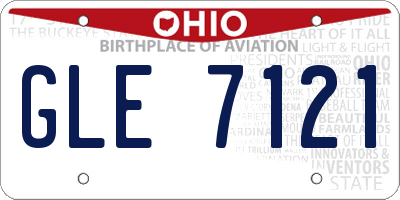 OH license plate GLE7121
