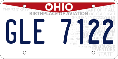 OH license plate GLE7122