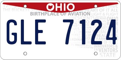 OH license plate GLE7124