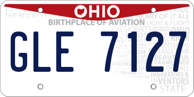 OH license plate GLE7127