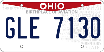 OH license plate GLE7130