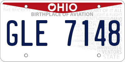 OH license plate GLE7148