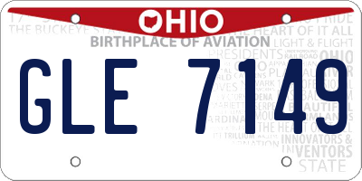 OH license plate GLE7149