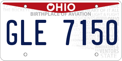 OH license plate GLE7150