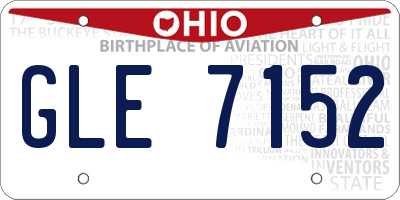 OH license plate GLE7152