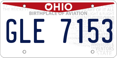 OH license plate GLE7153