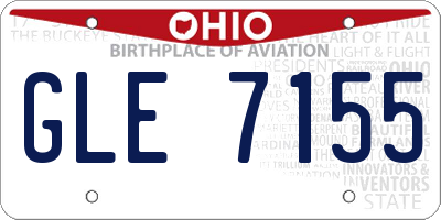 OH license plate GLE7155