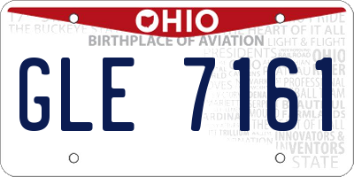 OH license plate GLE7161