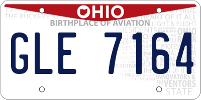 OH license plate GLE7164