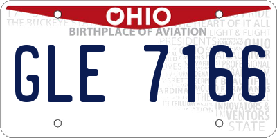 OH license plate GLE7166