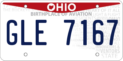 OH license plate GLE7167