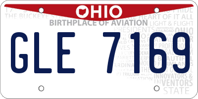OH license plate GLE7169