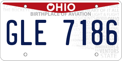 OH license plate GLE7186