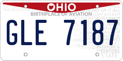 OH license plate GLE7187
